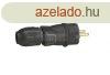 Dugvilla +tmszelence 2P+F 16A egyenes 230V fekete manyag c