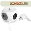 ACT Power Strip Cube E Socket Hlzati Eloszt 3DIN 1,5m Whi