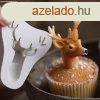 3D karcsonyi szarvas szilikon forma stemnydsztshez s 