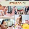Kozmetikai tska beptett tkrrel - rzsaszn