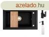 Grnit mosogat Nero Panama + Design csaptelep + vgdeszka 