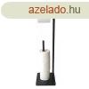 Kinghoff 2in1 bambuszfa wc kefe llvny wc papr tartval - 