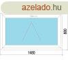 150x90 manyag ablak, egyszrny, buk
