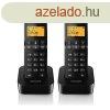 Philips D2602B/53 dect telefon fekete 550mah 2 kzibeszl