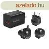 Logilink Dual USB socket travel adapter Black