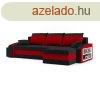 Monviso kinyithat sarokkanap polccal s 2 db puffal, unive