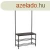 Kabttart Fekete Vas 76,2 x 35 x 177,5 cm MOST 46127 HELYET