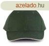 KP011 hat paneles Baseball sapka K-UP, Forest Green/Beige-U
