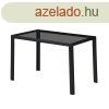 Clara 120 cm szgletes veg tkezasztal fekete