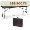 Kerti lakoma catering asztal sszecsukhat 180cm rattan