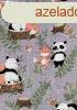 Mints textil pelenka 1db-os - szrke alapon panda s rka 