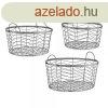 Kosr Szett Ezst szn Fm 40 x 18 x 40 cm (3 pcs) MOST 141