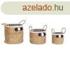 Kosr kszlet DKD Home Decor Termszetes Pamut Pomponok Term