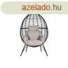 Kerti fotel DKD Home Decor 90 x 65 x 151 cm Fekete Szrke F