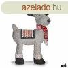 Dekoratv Figura Karcsonyi rnszarvas Piros Szrke 22 x 47 