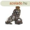 Dekoratv Figura DKD Home Decor Ezst szn Oroszln Gyanta 