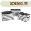 Kosr kszlet DKD Home Decor Szrke Cskok Pamut (42 x 32 x 