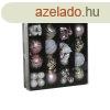 Karcsonyi dszek Home ESPRIT Rzsaszn PVC 25 x 6 x 25 cm M
