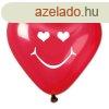 Lggmb, 40 cm, szv alak, smiley, piros
