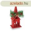 Karcsonyi glitteres templom akasztval (16  6,5 cm)