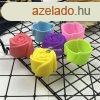 12 rszes sznes szilikon muffin stforma - rzsa forma