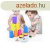 Montessori Toys Stack Cup fejleszt jtk krtyval gyerekek