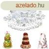 Tortadíszítő készlet, Tortadísz fondant forma készlet, 33 da