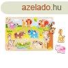 Tooky Toys Fa Puzzle fogantys 10db-os - Safari llatok