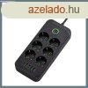6 aljzatos hosszabbt, 3 USB + 1 Type-C porttal, 1.2m kbel