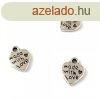 Medl - szv - Made with Love - platina szn - 12x10mm