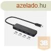 APPROX USB HUB - Type-C 4in1 HUB (4db USB3.0) Fekete