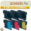 Brother LC980 / LC1100 utngyrtott tintapatron csomag, 6 da
