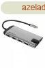 USB eloszt-HUB, USB-C/USB 3.0/HDMI/Ethernet/SD/microSD, VER