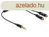DeLock Audio splitter stereo jack male 3.5 mm 4 pin > 2x 