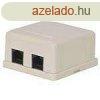 Noname Fali aljzat + csatlakoz doboz 2-es RJ45