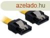 DeLock cable SATA 70cm straight/straight metal Yellow
