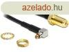 DeLock Antenna Cable SMA Jack Bulkhead > MC-Card Plug 90