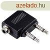Hama 23,5MM mono dug - 13,5MM sztereo alj Adapter Black