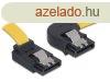 DeLock Cable SATA 30cm right/up metal Yellow