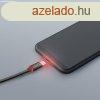 DeLight microUSB adatkbel LED fnnyel - fekete (55442M-BK)