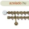 Landhouse 19mm karnis dupla rz antik Akvamarin vggel