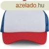 KP111 hls baseball sapka 5 paneles K-UP, White/French Red/