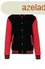 Uniszex vastag patentos pulver, Kariban KA497, Black/Red-3X