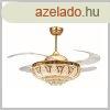 Luxury Crystal Light mennyezeti lmpa ventiltor funkcival 