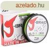Daiwa J-Braid X8 Braid Chartreuse 150m 0,06mm fonott zsinr 