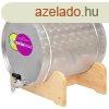 Inox fekvhord csappal 35L
