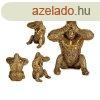 Dekoratv Figura Gorilla 9 x 18 x 17 cm Aranysrga MOST 3914
