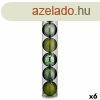 Karcsonyi gmbk kszlet 6 Darabok Zld Manyag  12 cm (6 