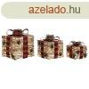 Karcsonyfagmb DKD Home Decor Piros Termszetes 25 x 25 x 2