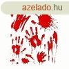 Halloween-i ablakmatrica szett - vres kezek - 8 rszes